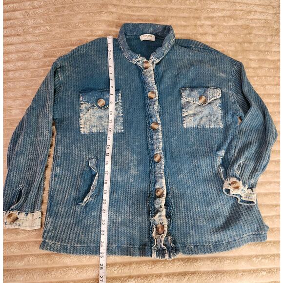 💙 Zenana Corduroy Button Down Jacket Size Large - Picture 5 of 7